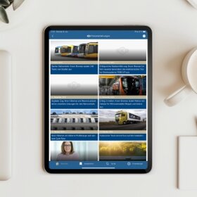Knorr-Bremse Mitarbeiter-App dargestellt auf einem Tablet