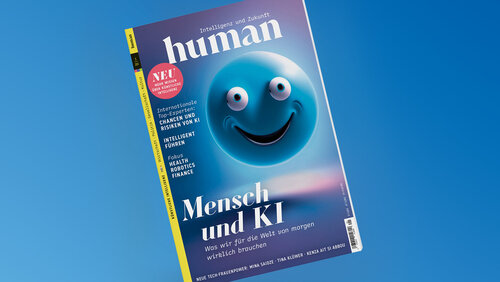 Das Bild zeigt das Magazin "human" - Intelligenz und Zukunft