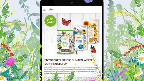 Tabletansicht der ReNatura Website