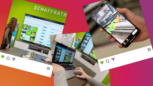 Verschiedene Social Media Ansichten von Schaffrath