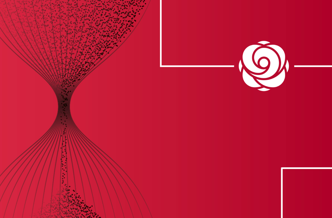 Rosengarten Rosengartengrafik Logo und Sanduhr