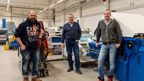 Die Bumake Geschäftsführer in ihrer Produktion