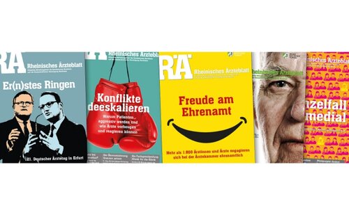 Digitales Heftarchiv dargestellt in Form mehrerer Titelbilder der Heftausgabe