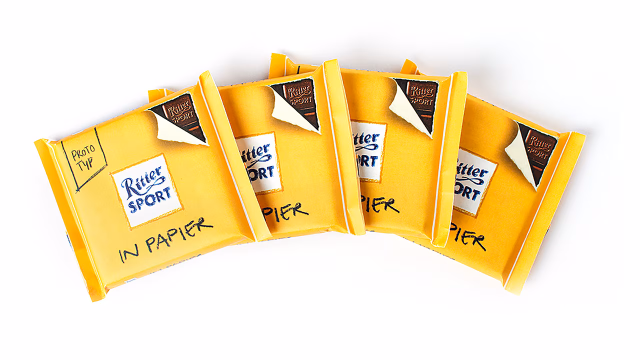 Ritter Sport in Papier Schokoladentafeln in Papierverpackung
