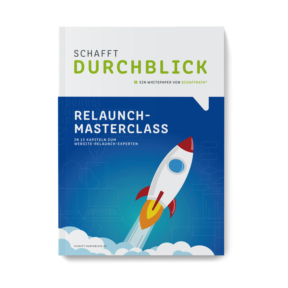 Frontalansicht Whitepaper Website Relaunch