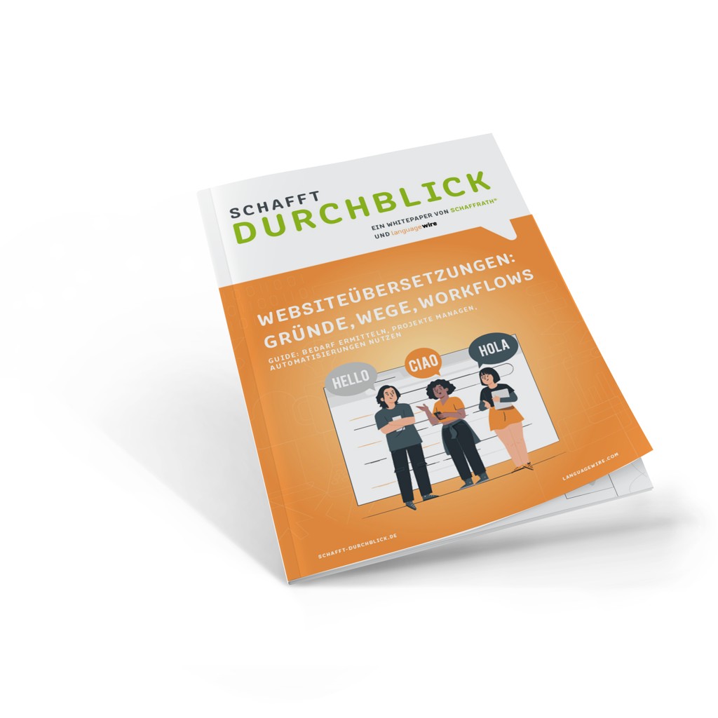 Titel des Whitepapers zum Thema Websiteübersetzungen